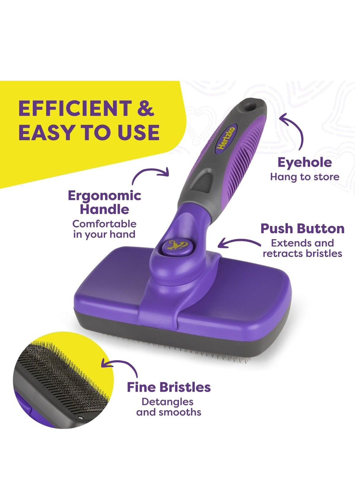 Dog , Cat Brush for Shedding Cat & Dog Grooming Self Cleaning