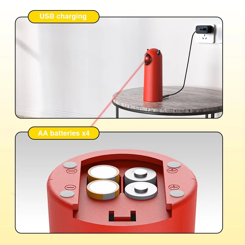 Automatic Cat Toys LED Laser Interactive Smart Teasing Pet Handheld Electronic Indoor Random Laser Cats Toy Accessories for Dog