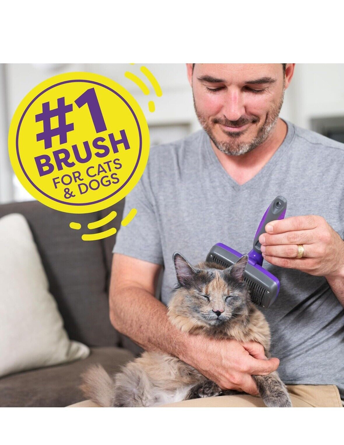 Dog , Cat Brush for Shedding Cat & Dog Grooming Self Cleaning